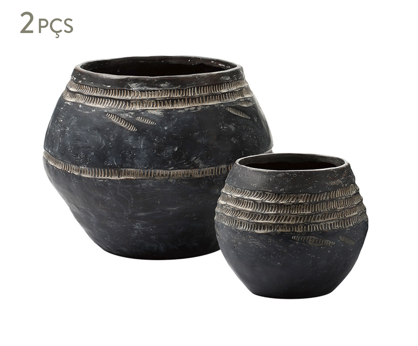 Jogo de Vasos Decorativos Umbrae Preto image number 0