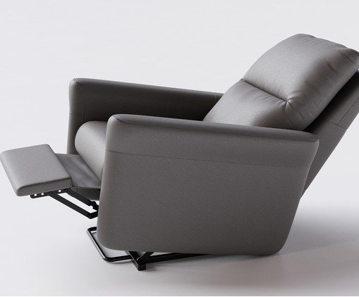 Poltrona Blend com Lift Couro Cinza image number 2