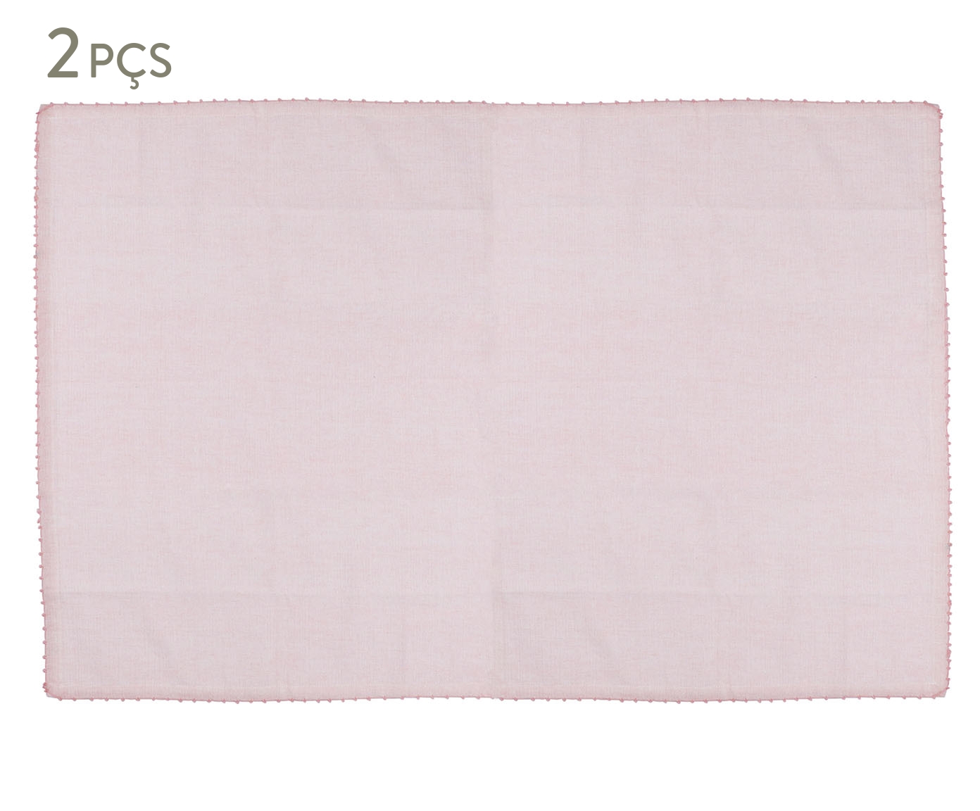Jogo de Lugar Americano Cotton Rosa image number 0