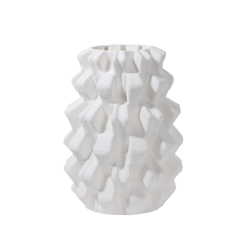 Vaso em Cer&acirc;mica Ruff Pequeno Branco image number 0