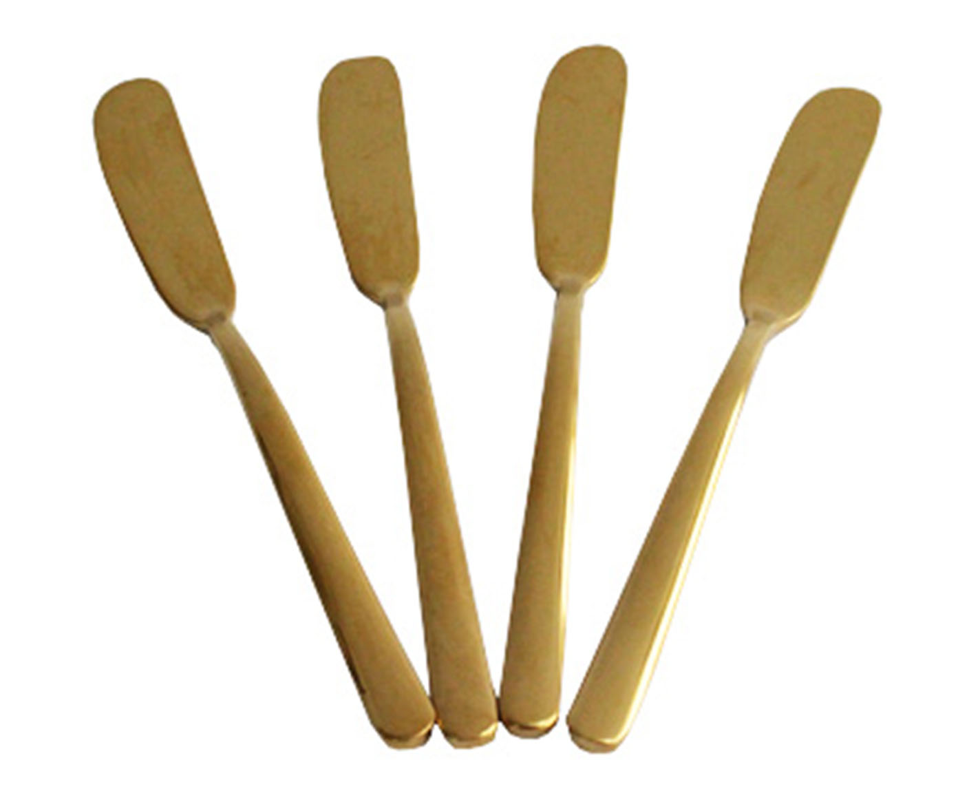 Jogo de Esp&aacute;tulas para Manteiga em Inox Dourado image number 0
