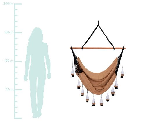 Poltrona Suspensa com Tassel Tri Tribo - Cru - image 1