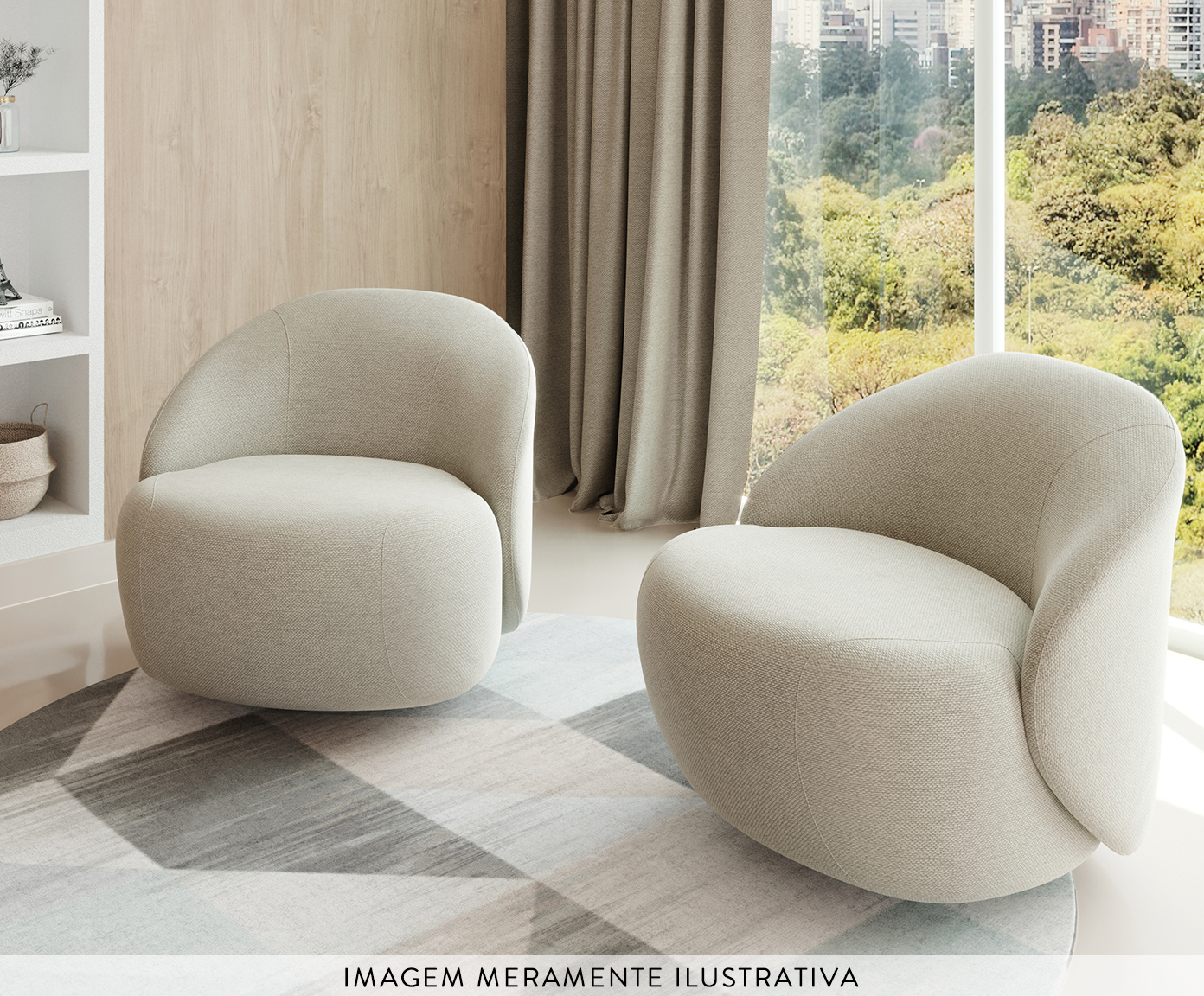 Poltrona Zoe Cinza image number 2