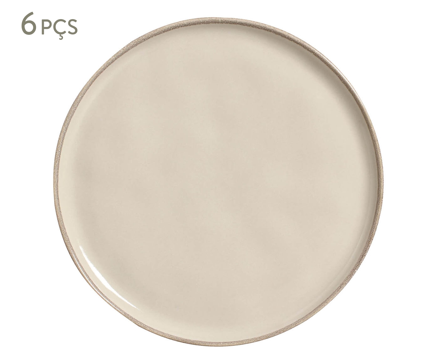 Jogo de Pratos Raso Bio Rustic Clay Abstrato image number 0