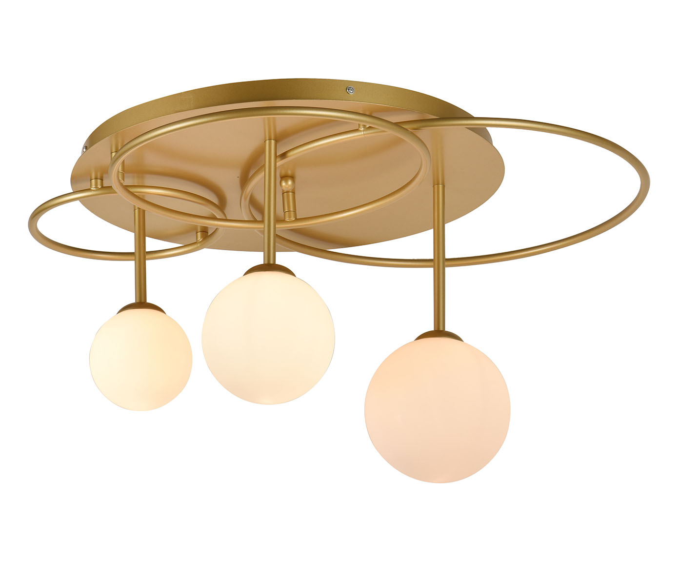 Plafon Lindo Dourado Branco Bivolt image number 0