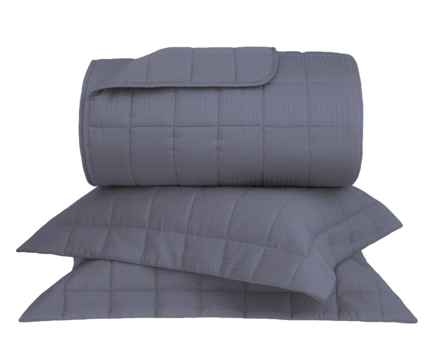 Jogo De Colcha Damask Stripes Chumbo image number 0