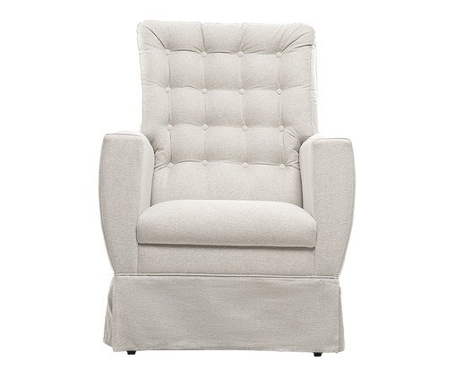 Poltrona de Balan&ccedil;o Eternity em Linho Cinza Claro - image 0