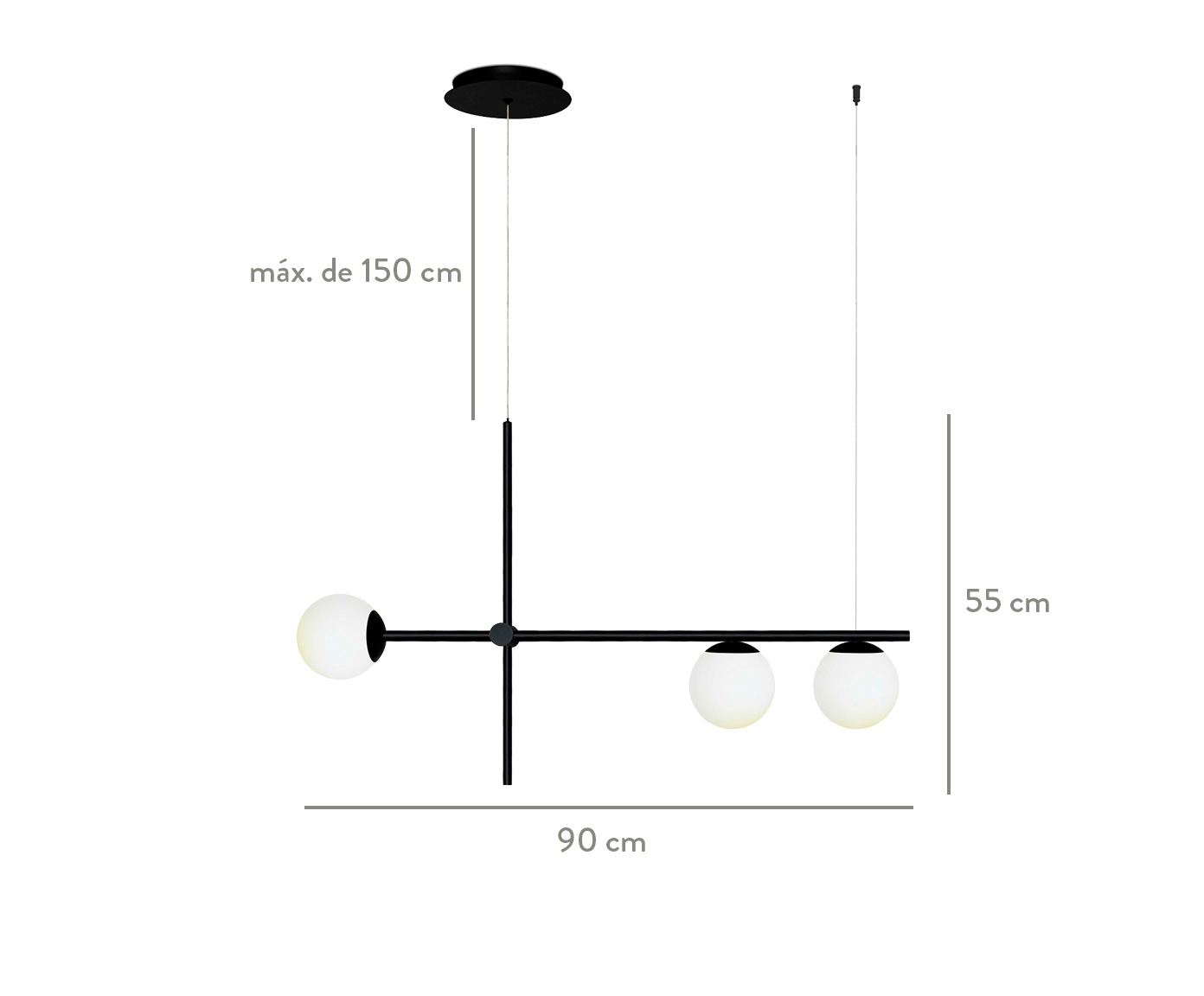 Pendente Moon Jamy  Preto  - Bivolt image number 2