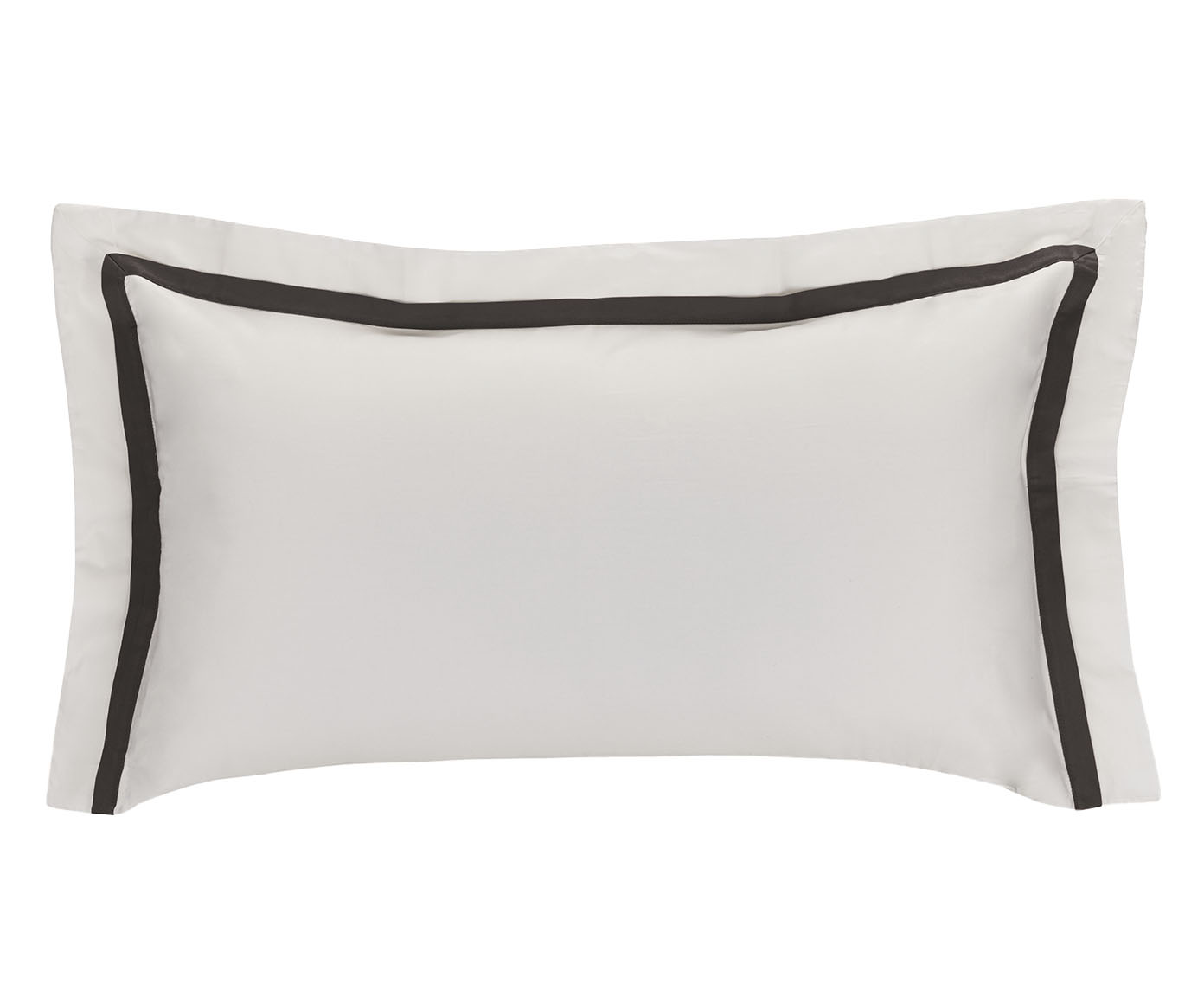Fronha Vercelli Branco e Chumbo 300 Fios - image 0