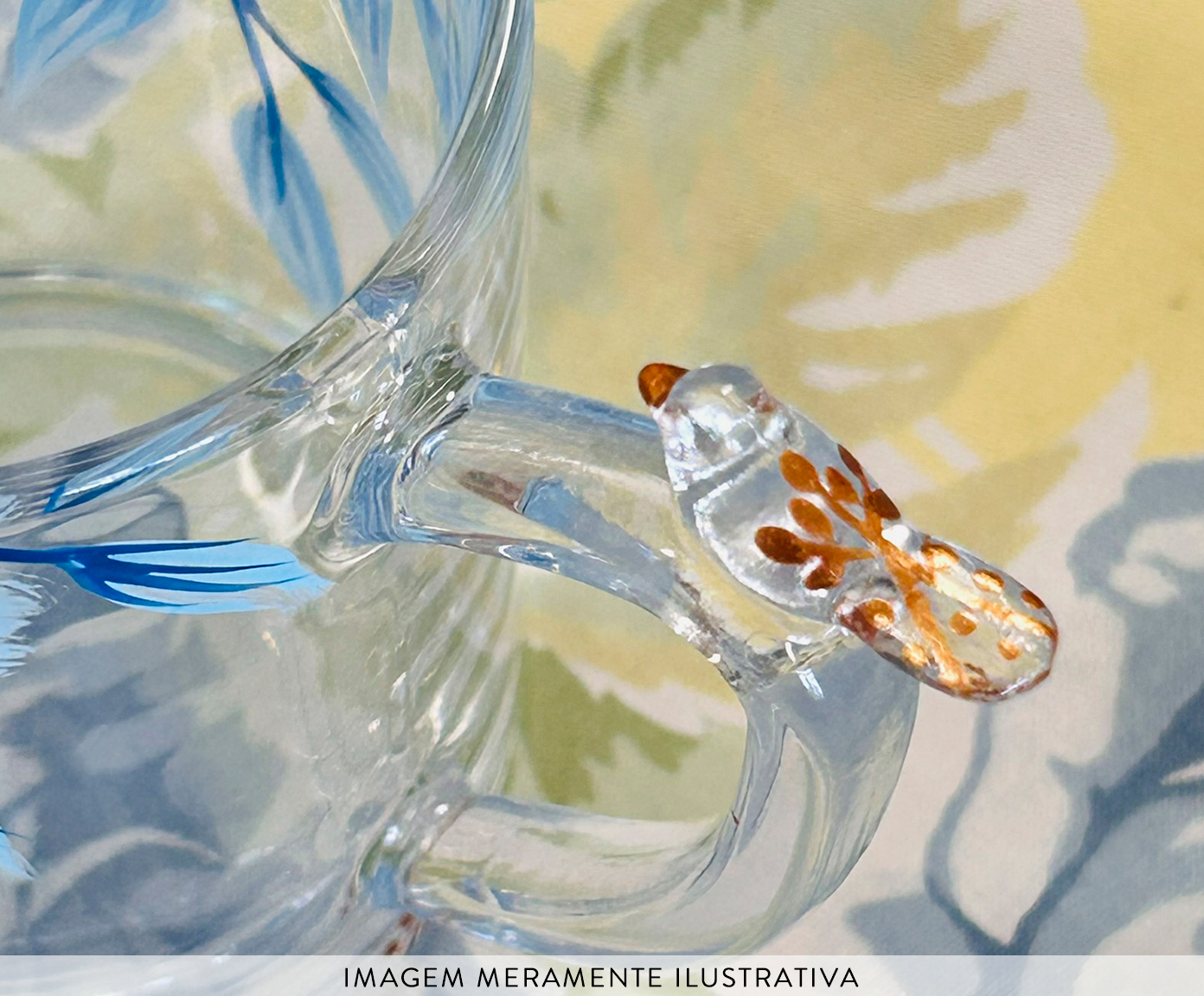 Leiteira Cristal Floral Azul image number 2