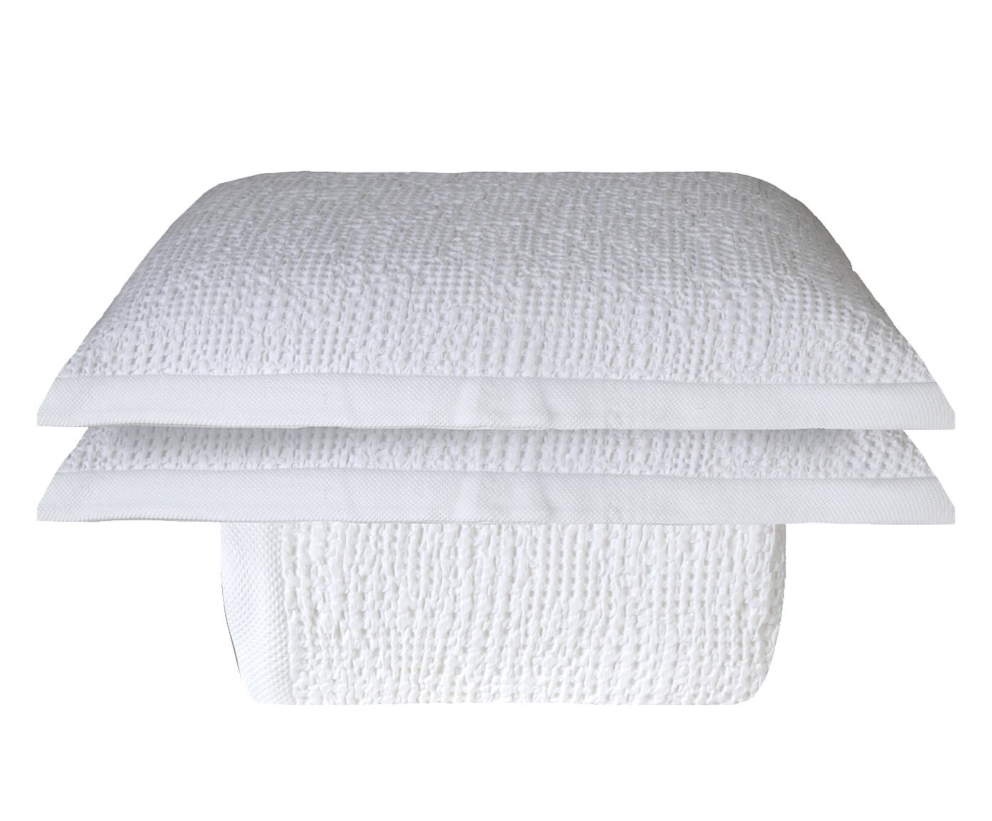 Jogo de Cobre-Leito Jacquard Favo Branco image number 1