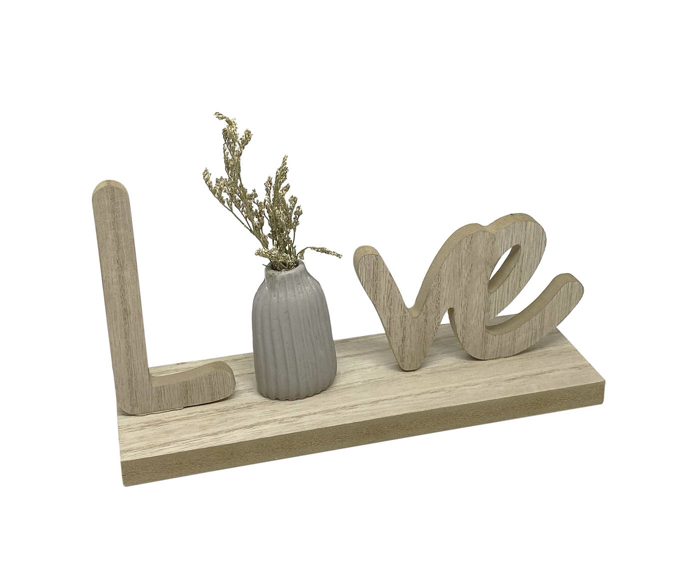 Decor Love Vase Natural e Cinza - image 1