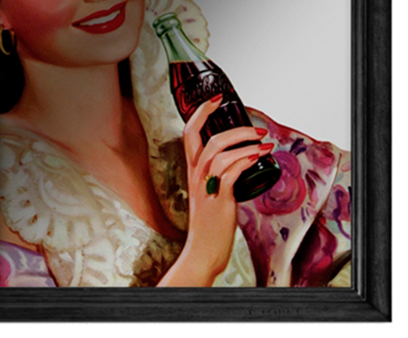Quadro Espelhado Pin Up Brunette Lady image number 2