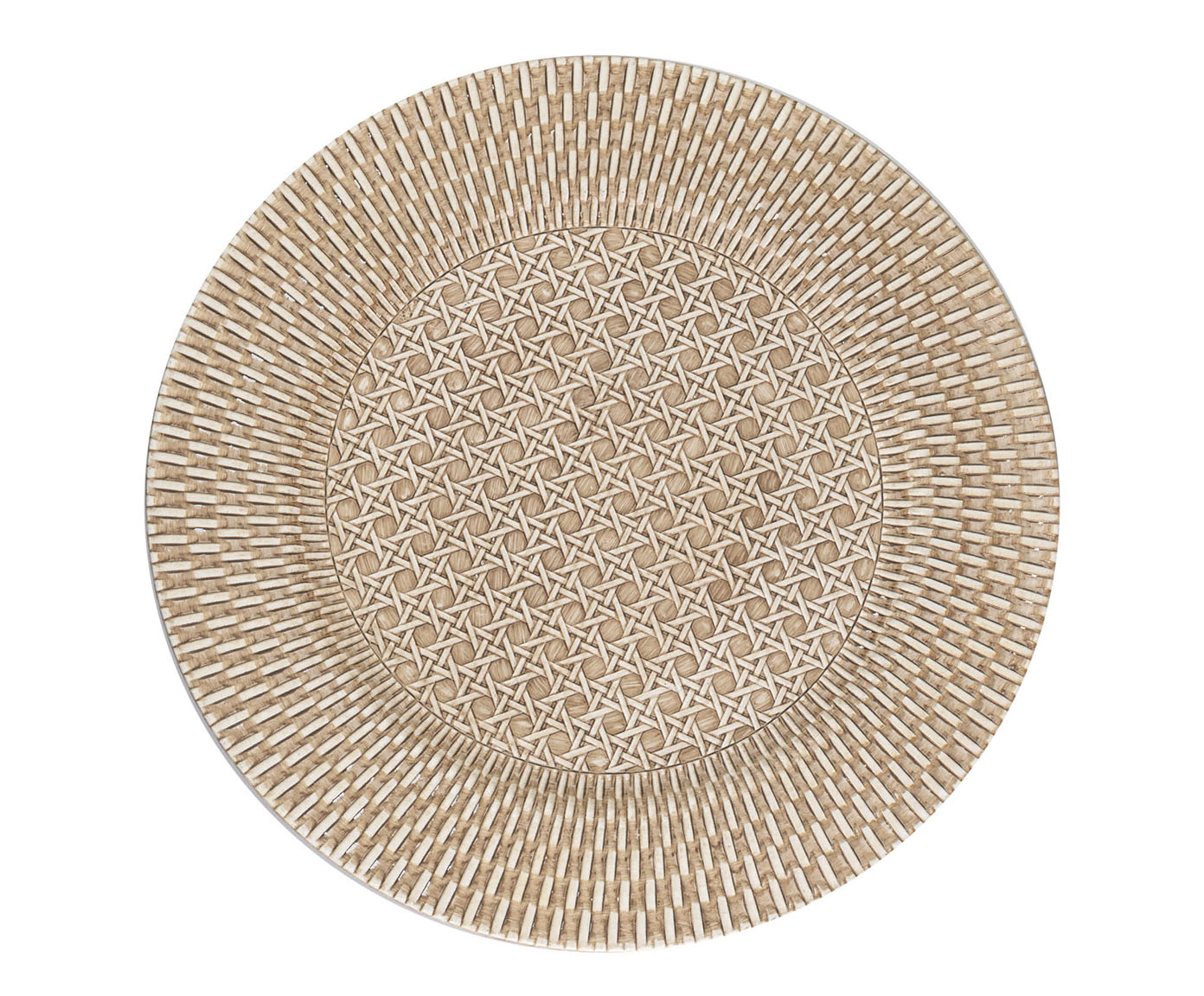 Sousplat com Textura de Rattan Bege image number 0