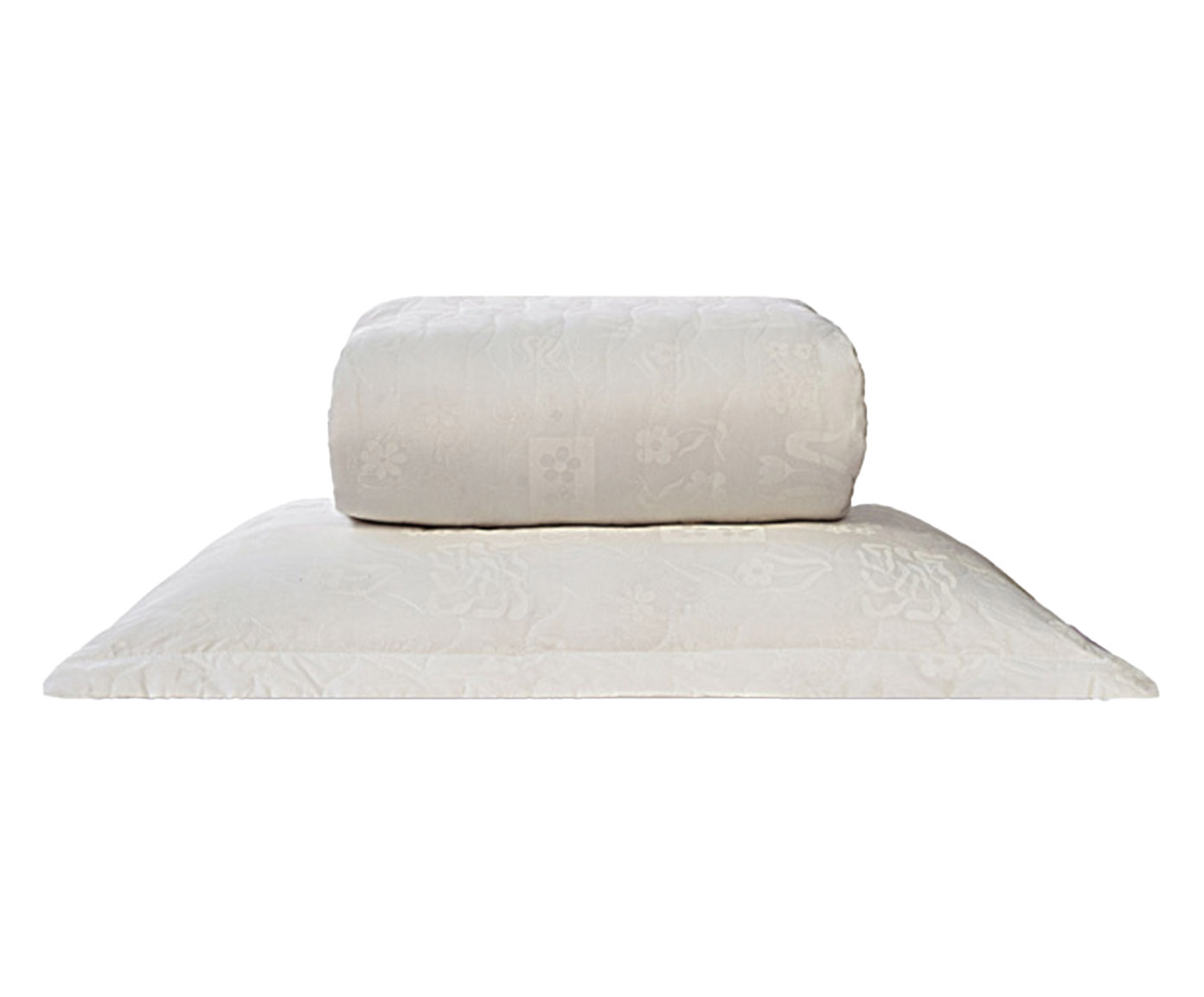 Jogo de Cobre-Leito Percalle Estampado All White 200 Fios - image 1
