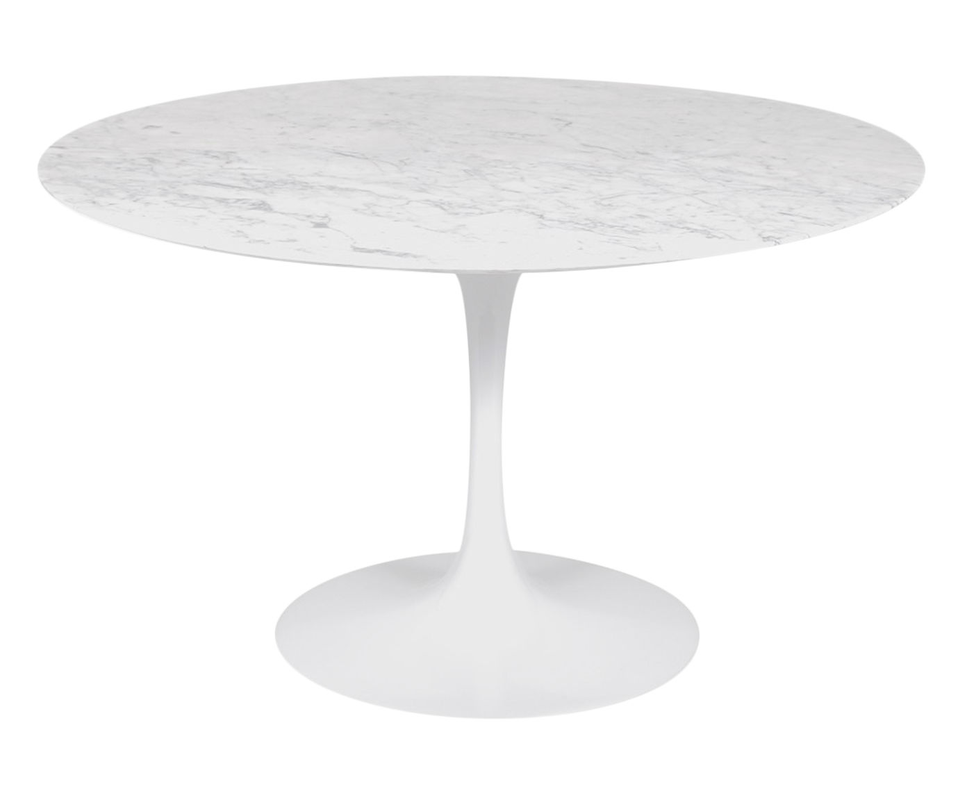 Mesa Saarinen Redonda Carrara Base Branca image number 0