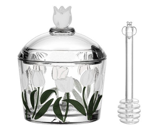 Meleira com Pegador em Cristal Ecol&oacute;gico Tulipa Verde - image 0