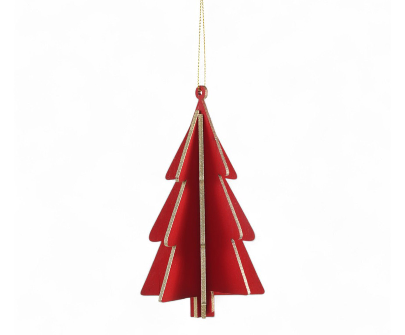 Enfeite de &Aacute;rvore de Natal Minimalista Vermelho image number 1