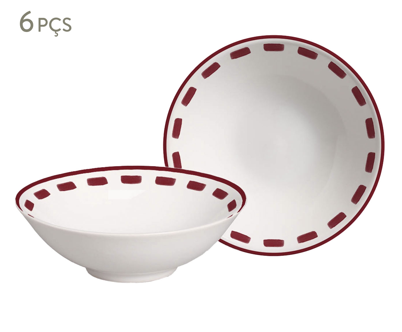 Jogo de Bowls Decorado em Cer&acirc;mica Caribe - image 0