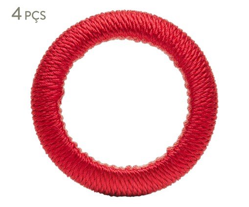 Jogo de An&eacute;is para Guardanapo Tress&ecirc; Vermelho - image 0