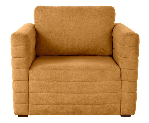 Poltrona com Puff Gom em Boucle aveludado image number 2