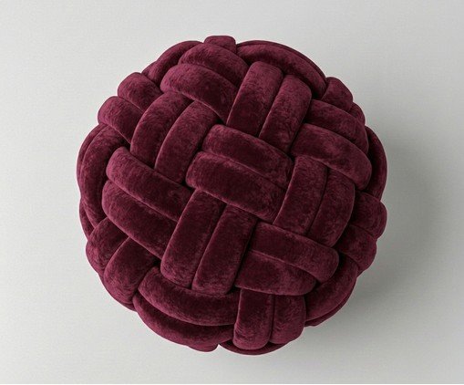 Pufe em veludo M&aacute;xi Tricot Vinho - image 1