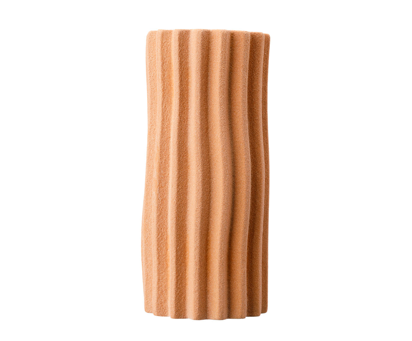 Vaso Cer&ecirc;mico Redondo Listras Marrom - image 1