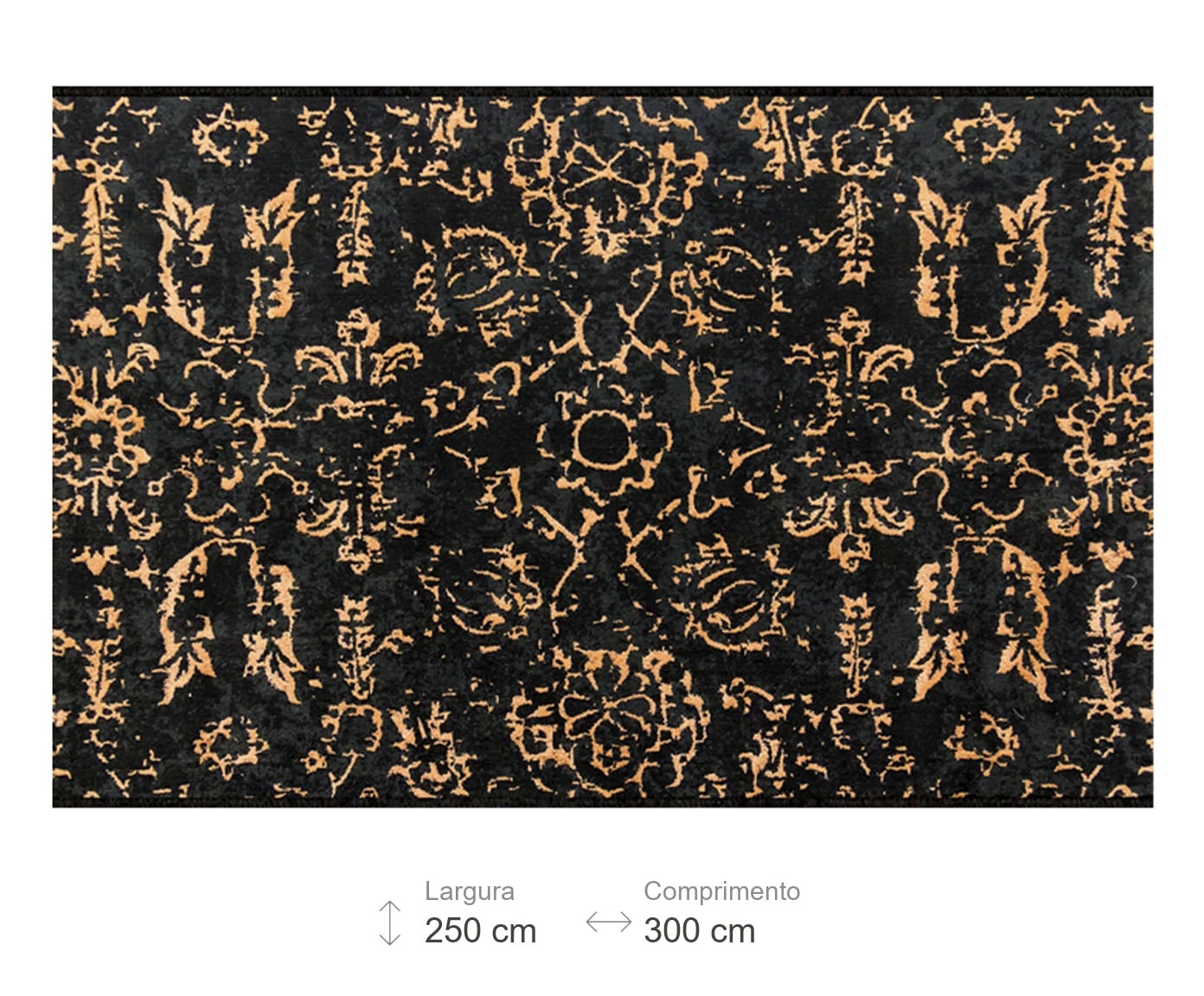 Tapete Turco Vega Ivory Bege e Preto - image 1