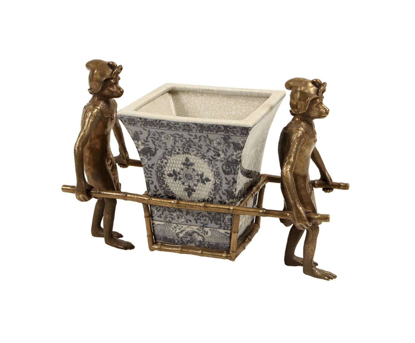 Vaso em Porcelana com Macacos image number 0