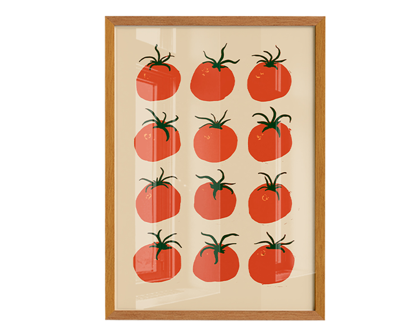 Quadro Pomodoro com Moldura Marrom - image 1