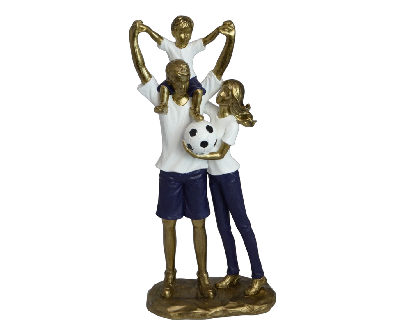 Fam&iacute;lia no Futebol Decorativo Conex&atilde;o Azul e Dourado image number 0