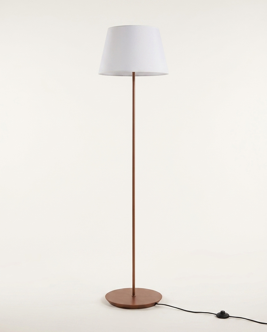 Lumin&aacute;ria de Piso Slim Castanho e Branca Bivolt - image 1
