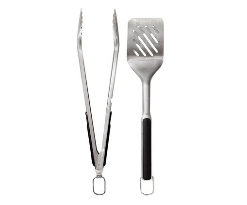 Pin&ccedil;a e Esp&aacute;tula para Churrasco em Inox image number 0