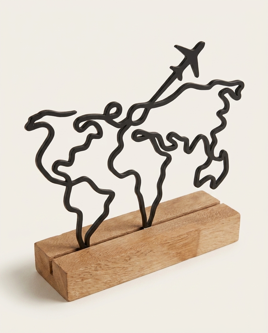 Escultura de Mesa Mapa Mundi image number 2