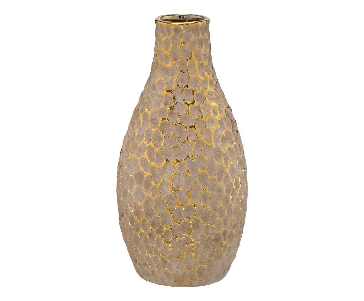 Vaso Decorativo Ovelis Dourado e Marrom image number 0