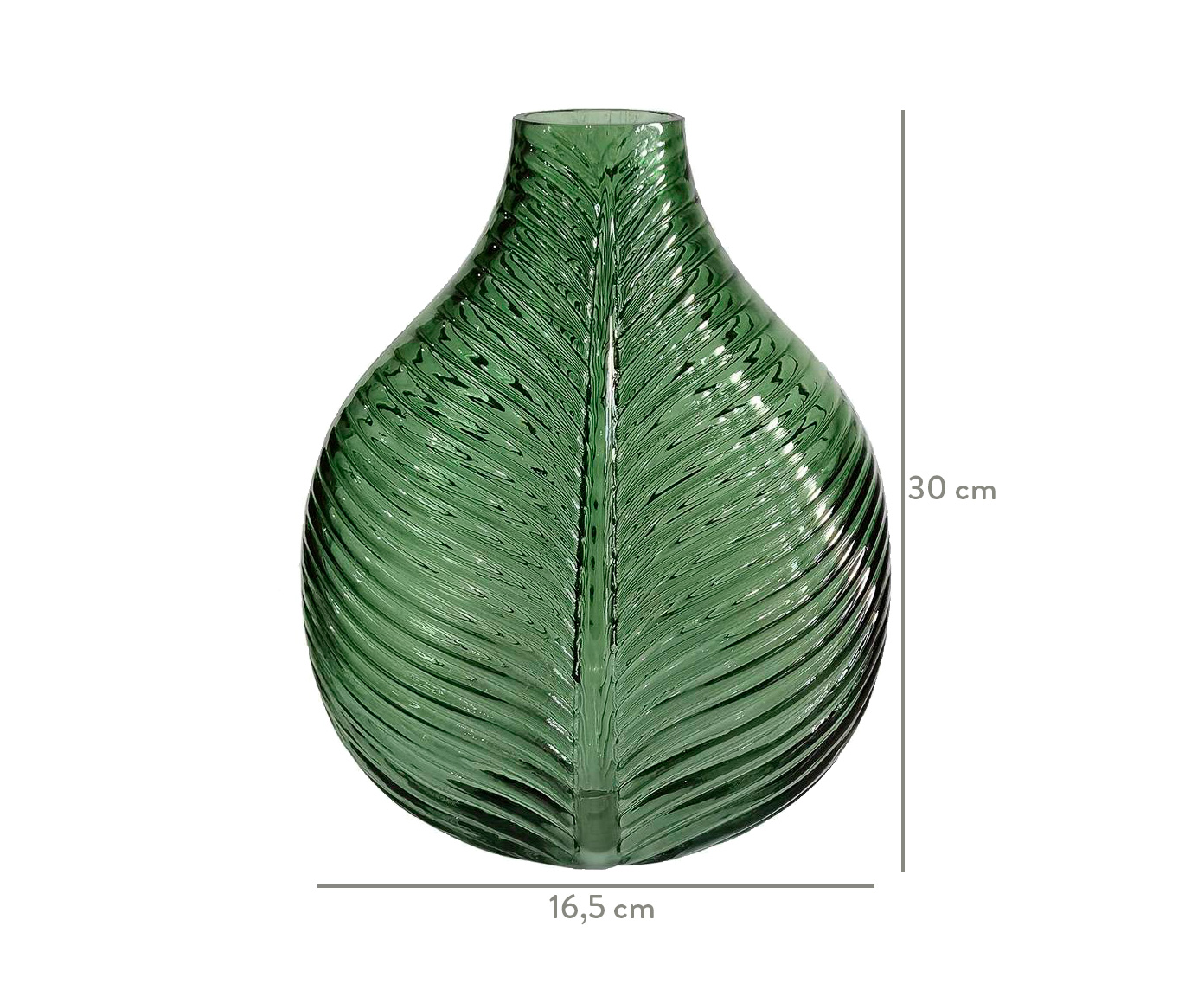 Vaso em Vidro Anna II - Verde image number 2