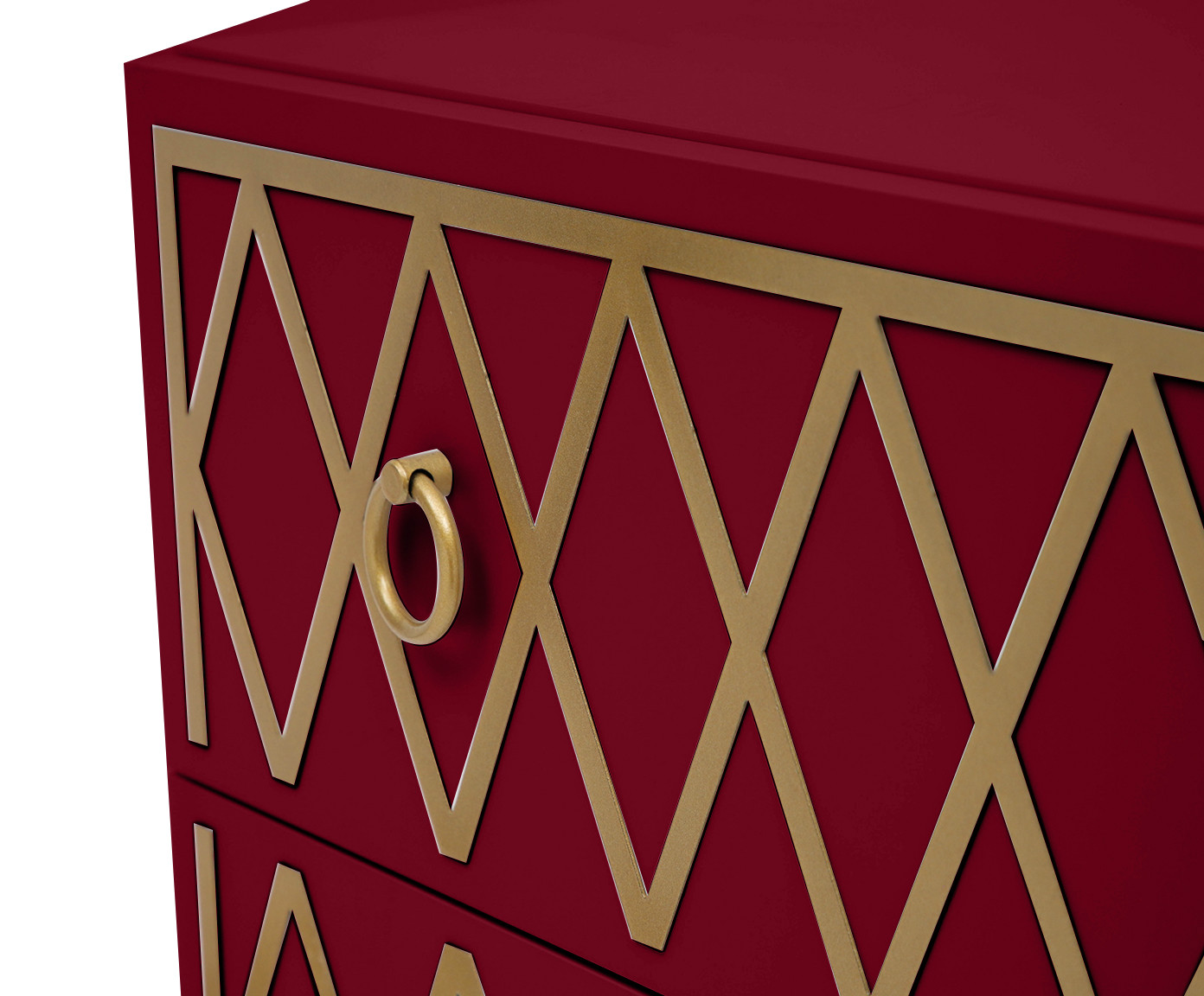 Mesa de Cabeceira Losangos Firebrick - Vermelho image number 6