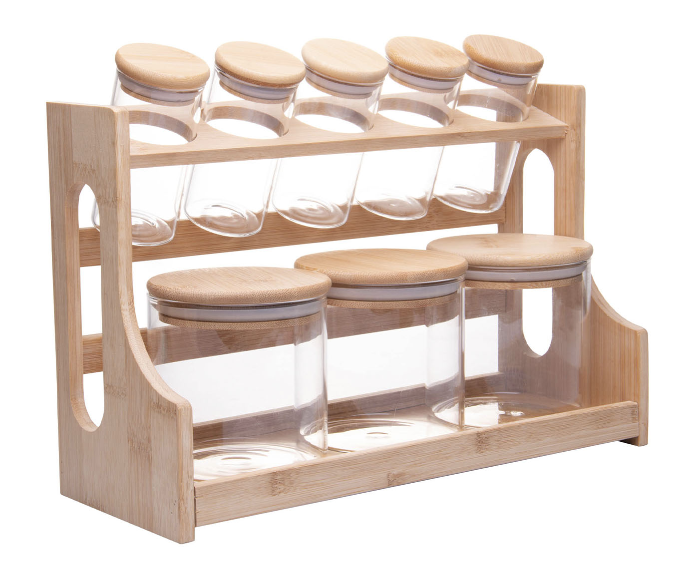 Jogo de Potes com Rack em Bambu Vlll - image 0