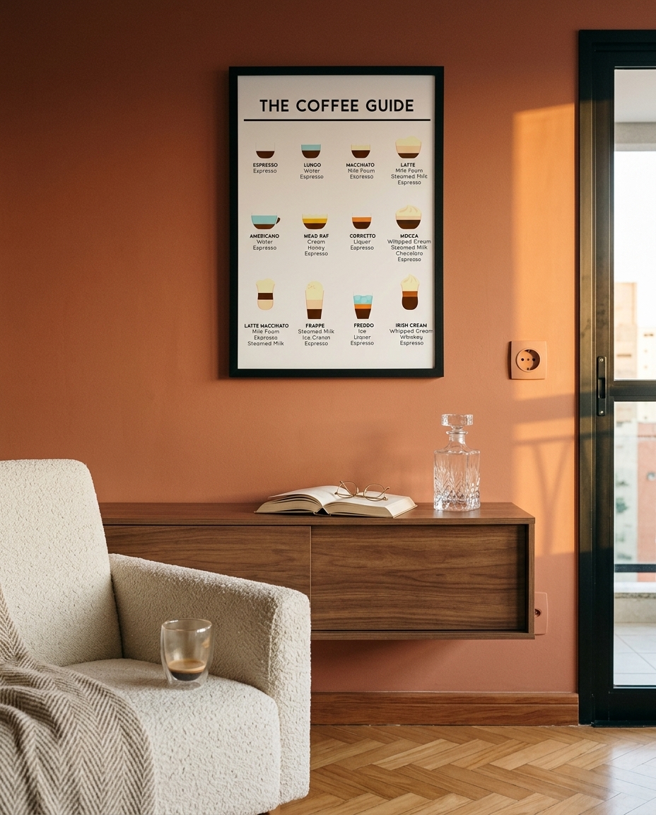 Quadro The Coffee Guide com Moldura Preta image number 4