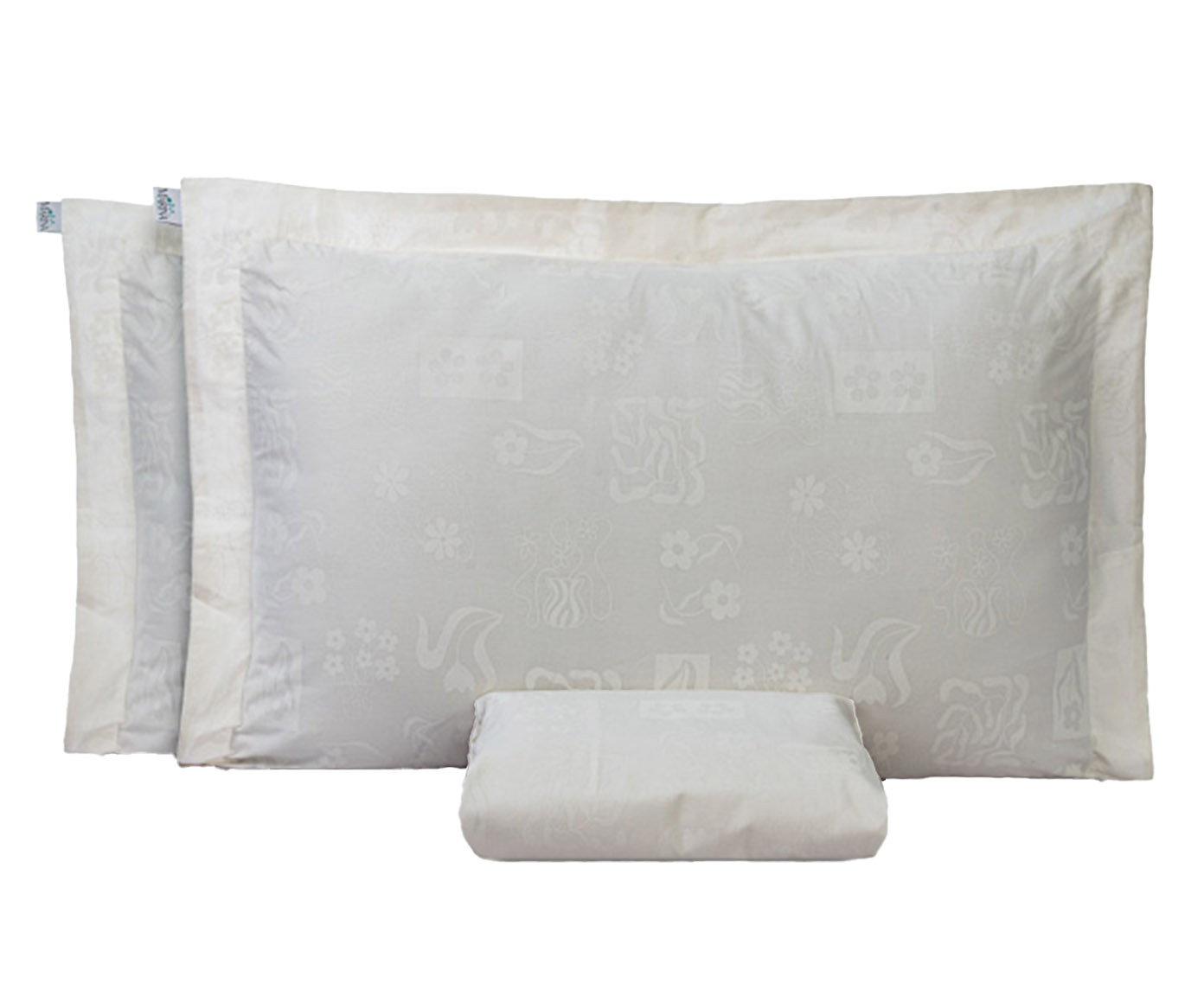 Jogo de Len&ccedil;ol Inferior Percalle Estampado All White 200 Fios image number 1