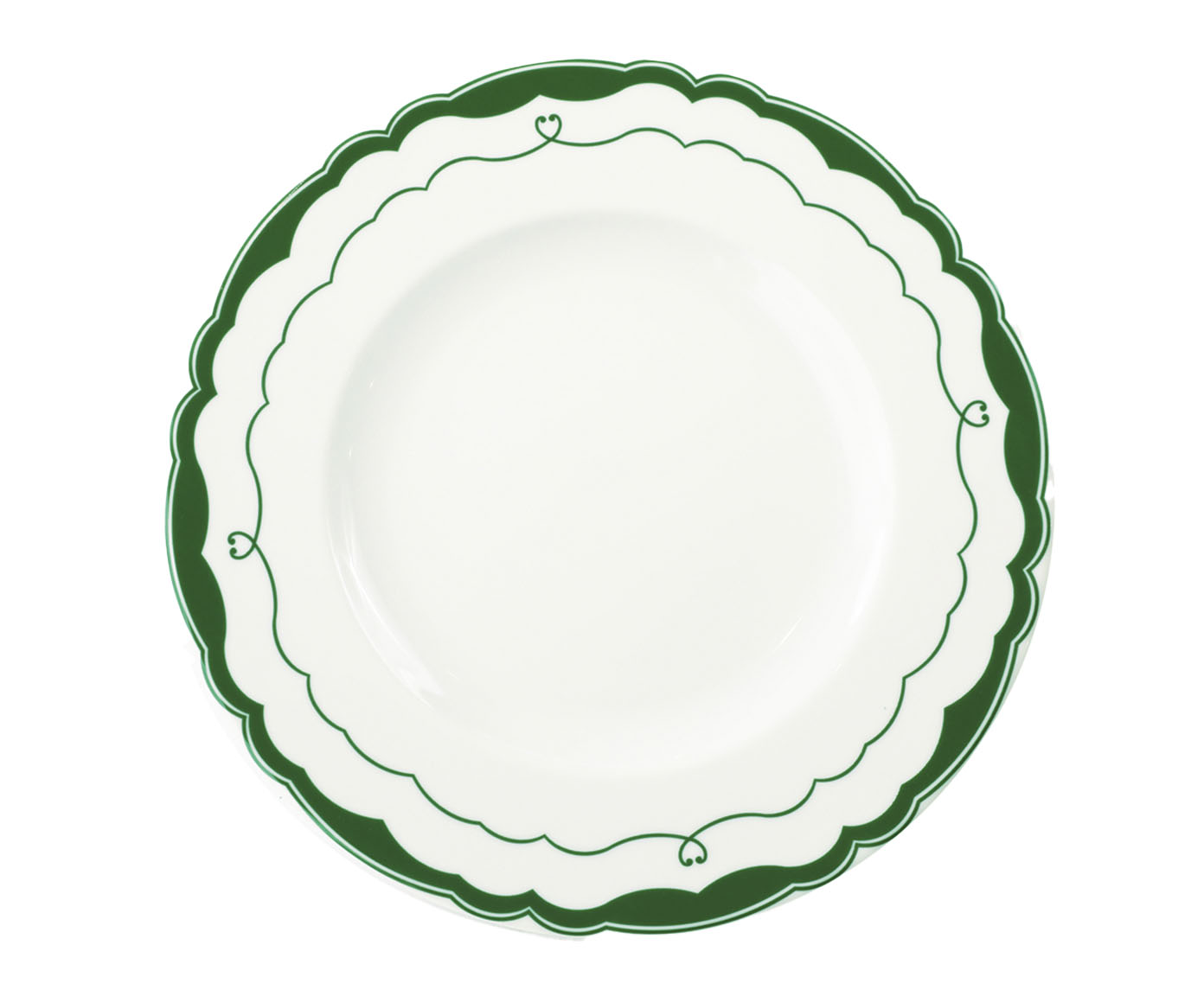 Prato Sobremesa Cannes em Porcelana Verde image number 0