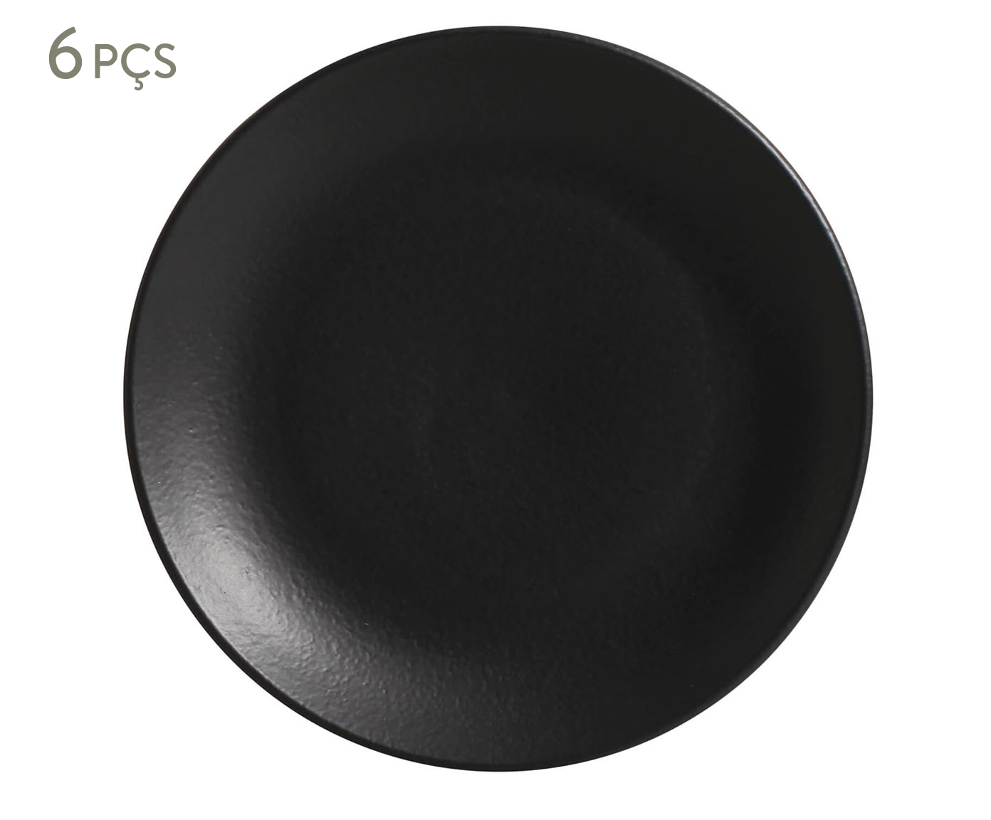 Jogo de Pratos Raso Preto Matte - image 0