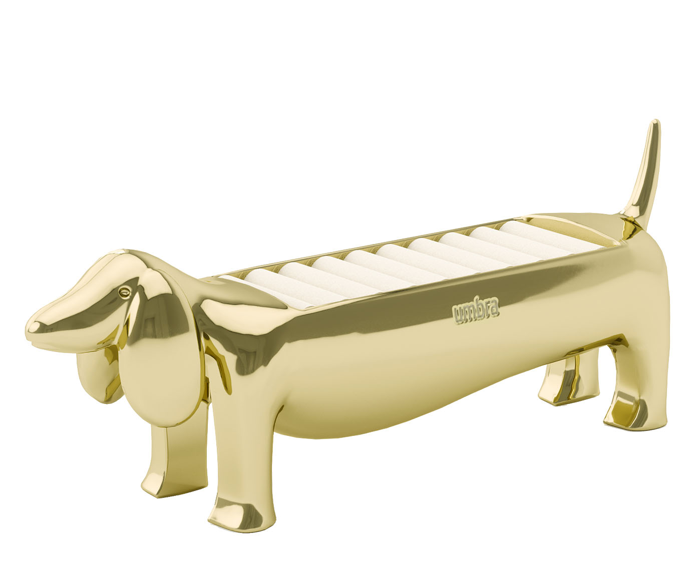 Porta-An&eacute;is Salsicha Dourado - image 0