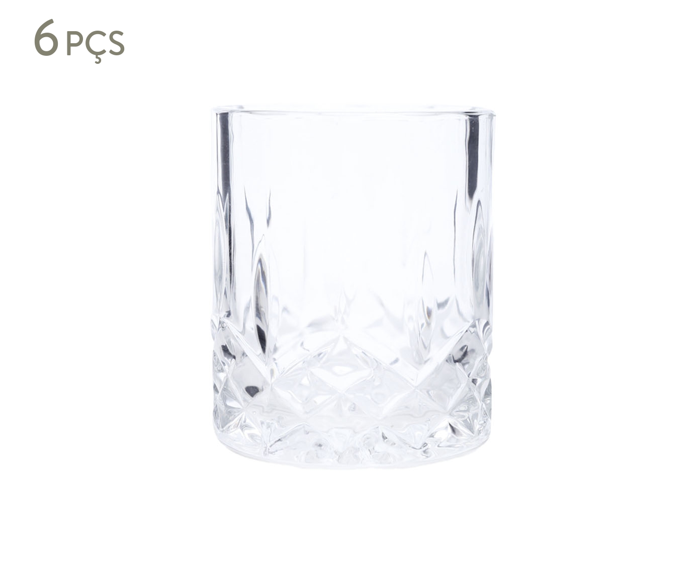 Jogo de Copos Whisky Vidro Incolor - 340ml - image 0