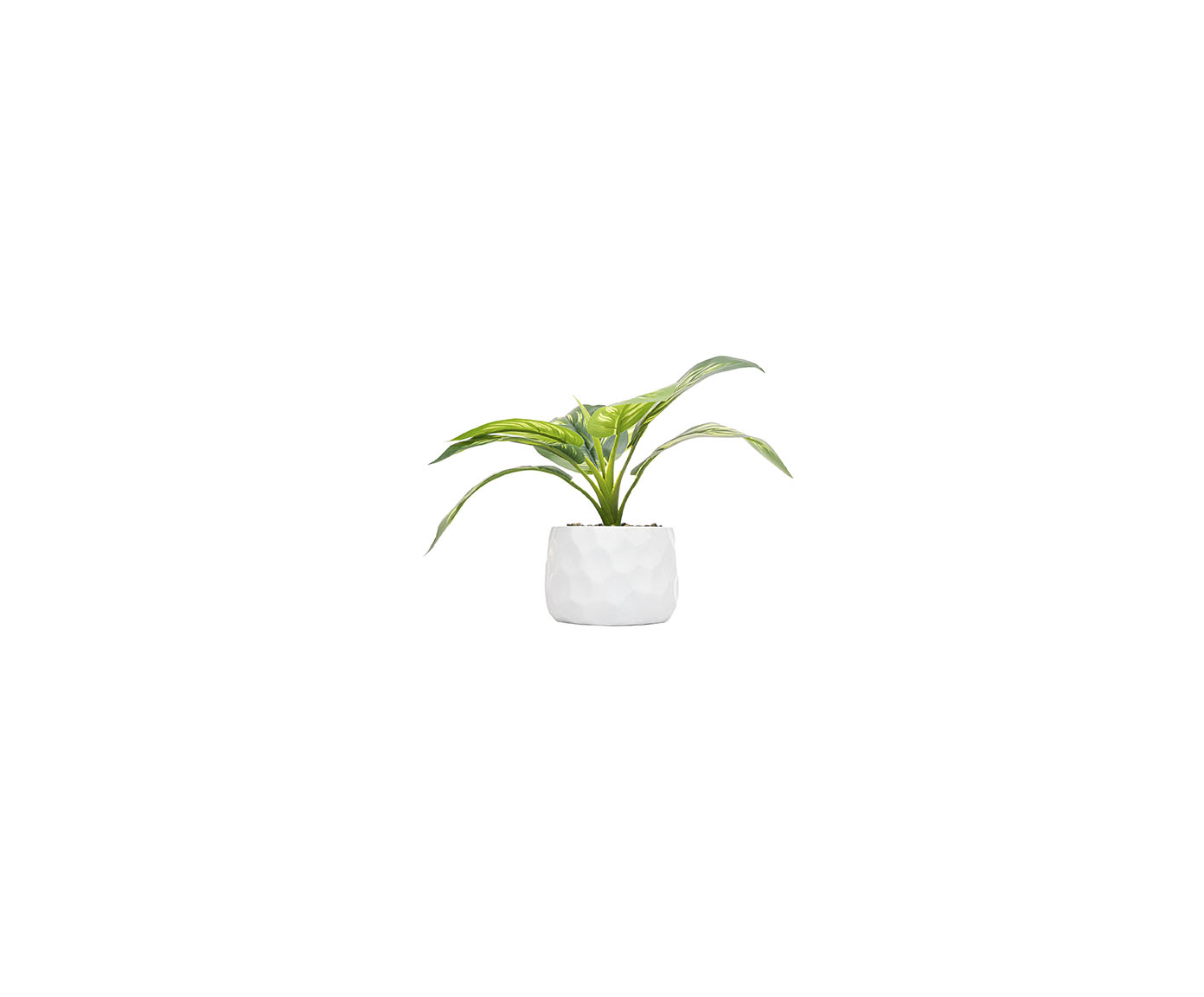 Cachepot com Planta Artificial Prisma Branco image number 1