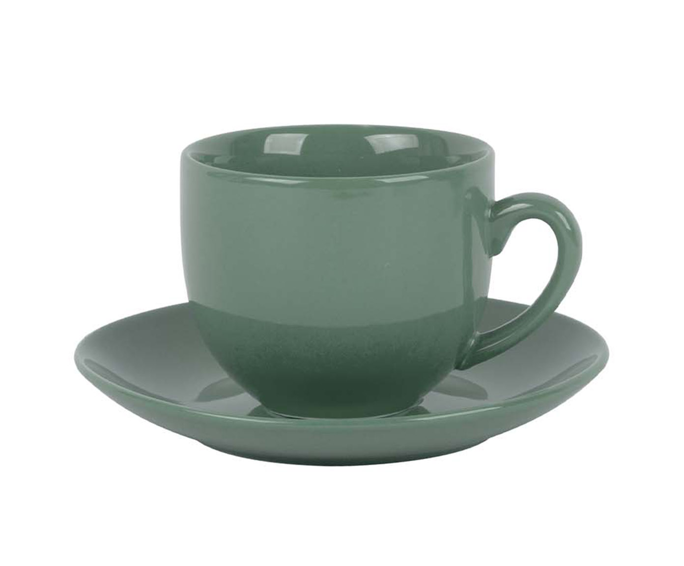 Xicara e Pires Para Ch&aacute; Mix And Match em Porcelana Verde Salvia - image 0