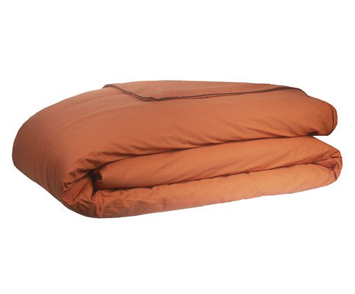 Duvet Colorlife Liso com Vivo Percal Terracota 200 Fios image number 0