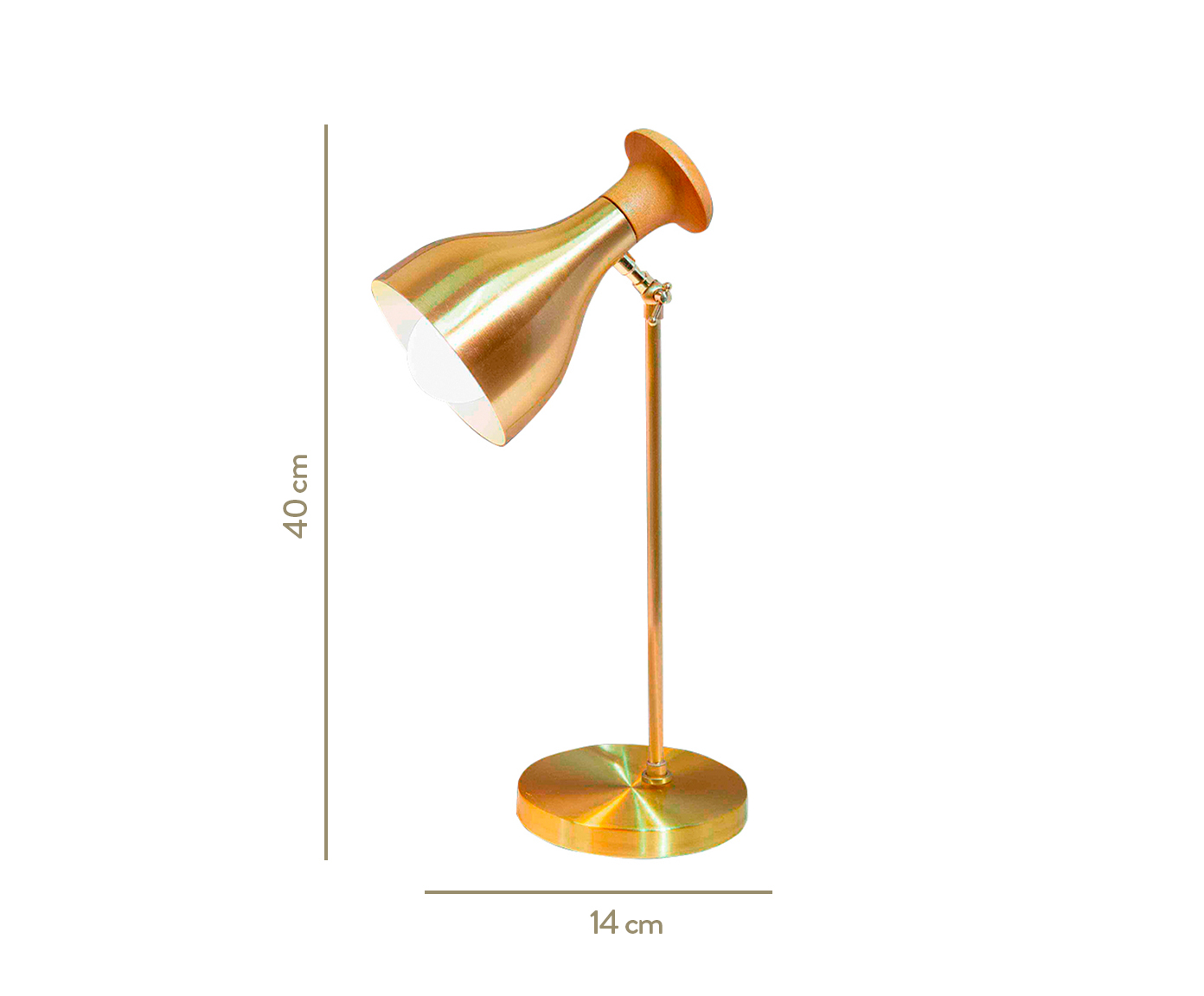 Lumin&aacute;ria de Mesa Kamilla Dourado  - Bivolt image number 2