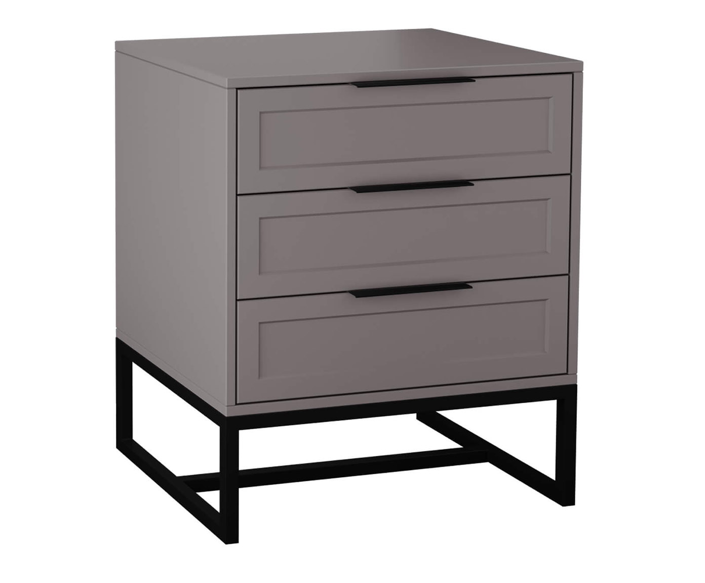 Mesa de Cabeceira Asine Cinza e Preto - image 0