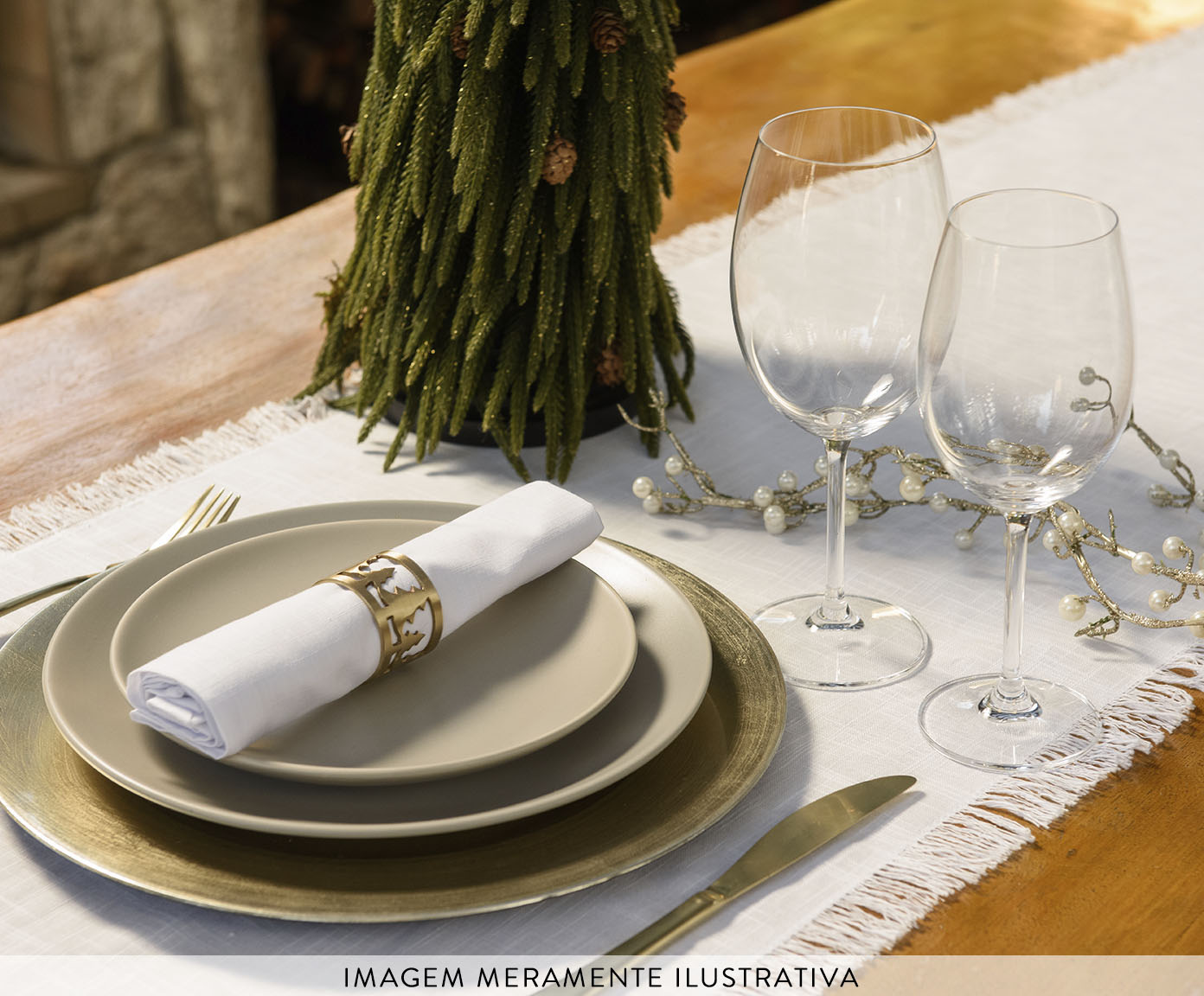 Jogo de Sousplats Basic Champagne image number 1